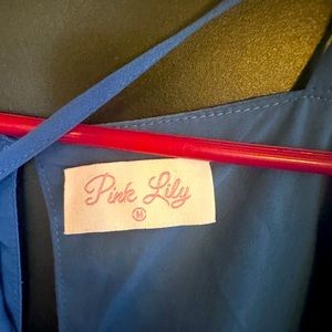 Pink Lily blue dress. Excellent condition. Size Medium.